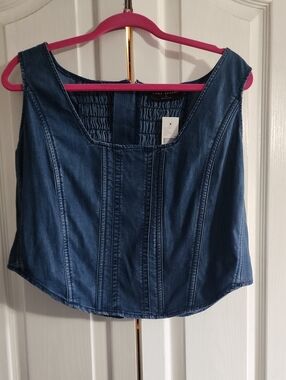 Lane Bryant Denim Blue Scoop Neck Camisole